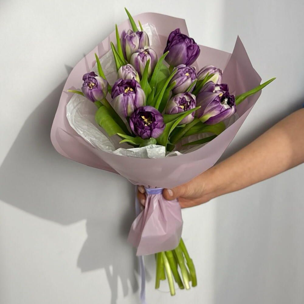 Ramo de tulipanes lila