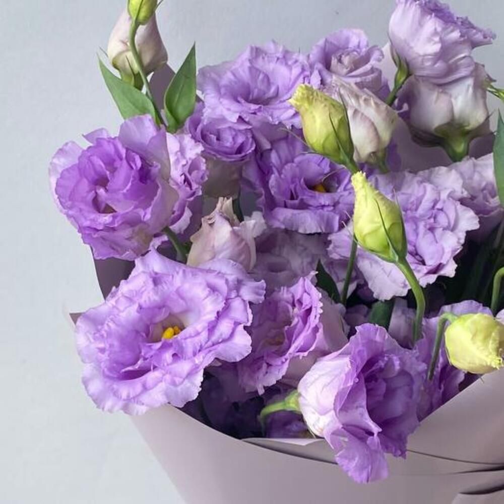 Ramo de lisianthus lila, 9 tallos (foto 5)
